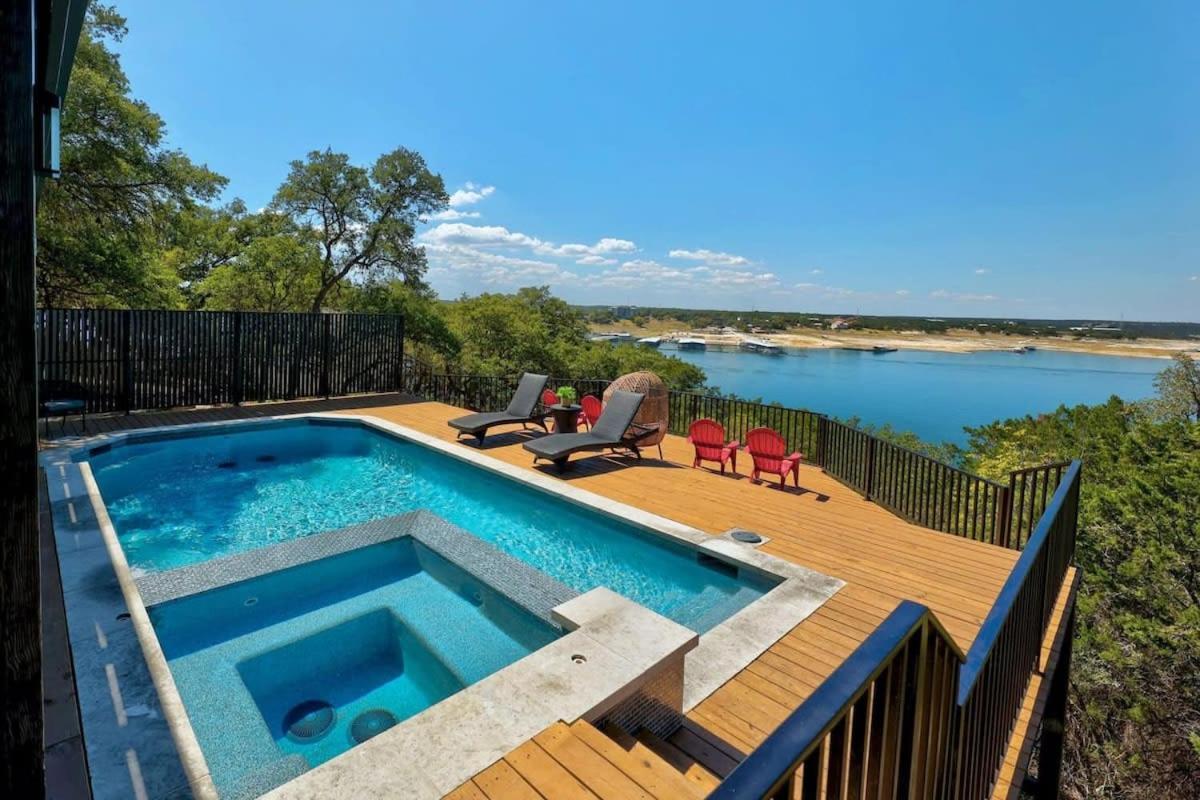 Atlantis On Lake Travis Pool Hot Tub Dock Villa Leander Eksteriør bilde